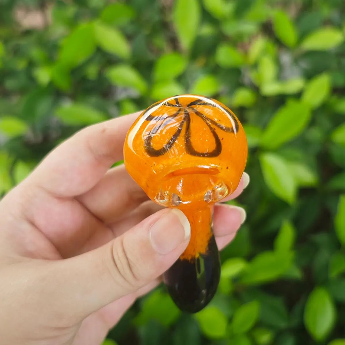 Girly Glass Pipes Black/Orange