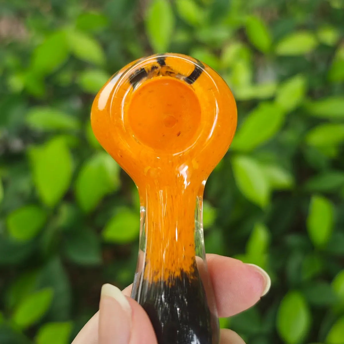 Girly Glass Pipes Black/Orange